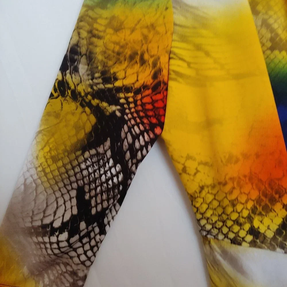 Frank Lyman snake pattern colorful open jacket size 14 - Picture 7 of 13